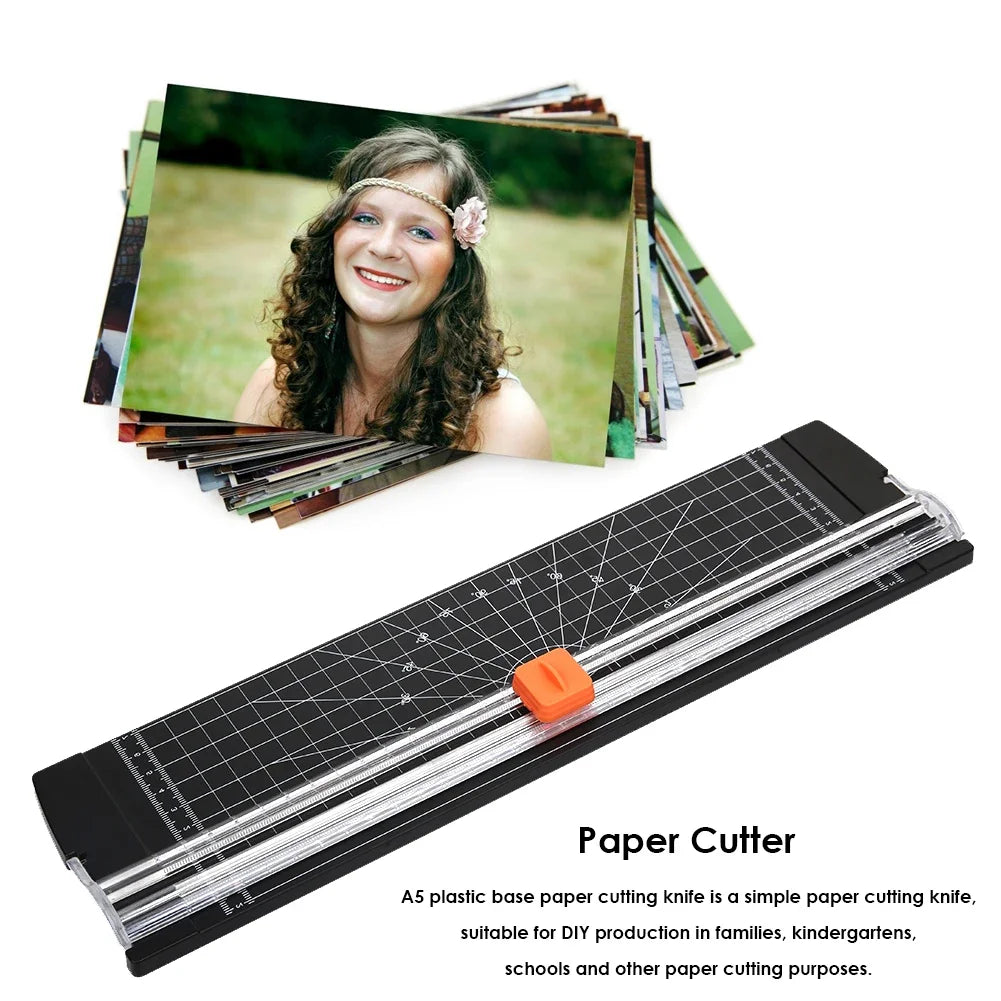 A4 A5 Paper Guillotine Trimmer with Safety Guard - Lightweight Office, Coupon & Craft Paper Cutter