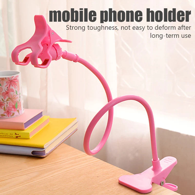 Universal Flexible Phone Holder — Adjustable Lazy Clip Mount for Bed, Desk & Headrest (Smartphone Stand)