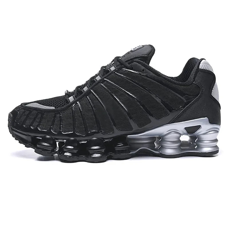 Men's Black Gold Cushioned Running Shoes - Outdoor Sports Sneakers, EU Sizes 40-45