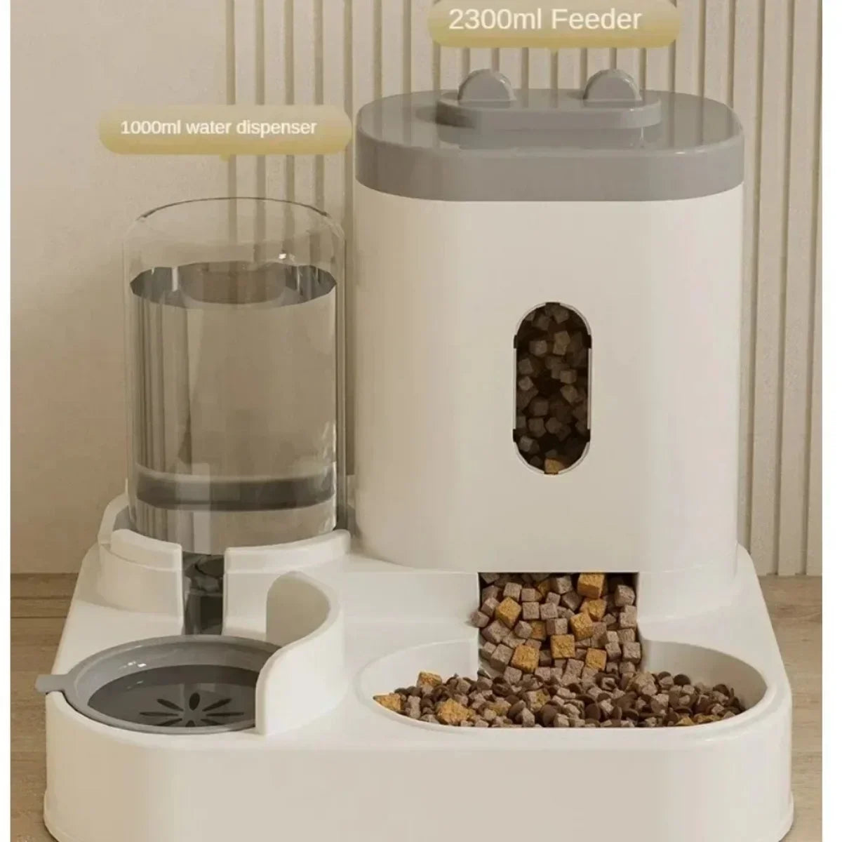 Automatic Gravity Pet Feeder with Water Fountain – Large Capacity Dog & Cat Food Dispenser