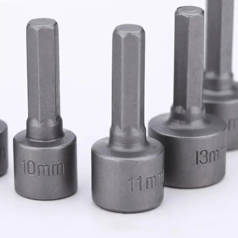9-Piece Hex Socket Nut Driver Bit Set 5mm-13mm (0.20-0.51 in) - Screwdriver Socket Wrench Kit for DIY & Automotive
