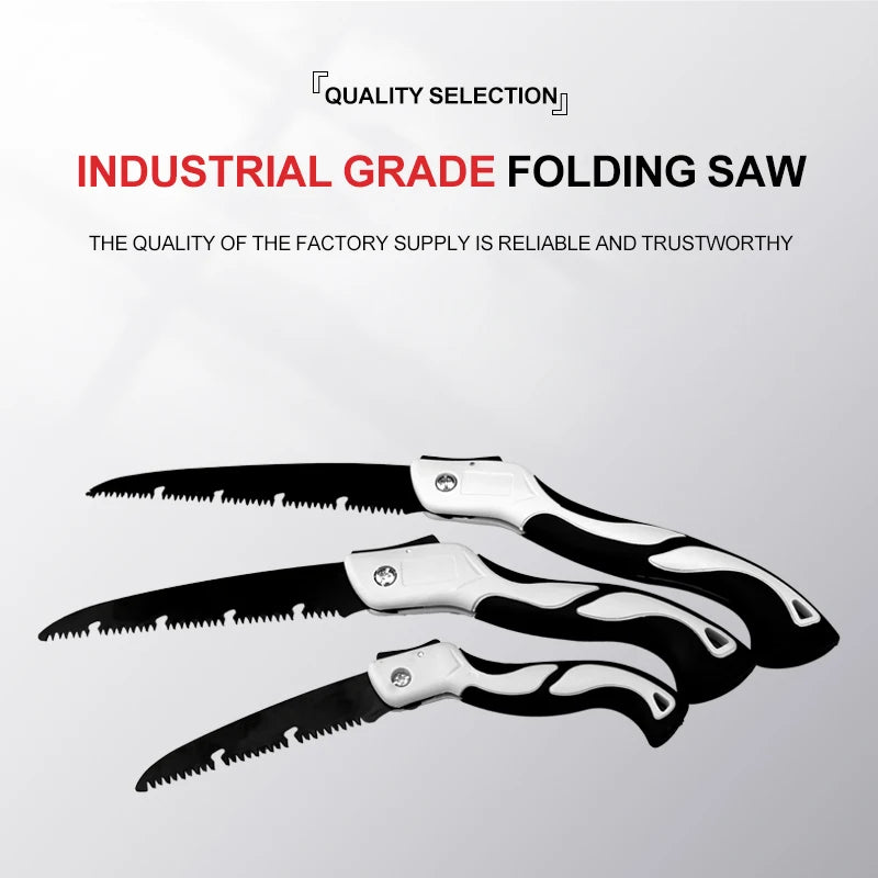 Folding Woodworking Hacksaw – Multifunction Pruning & Camping Saw, 7.1/8.3/9.4 in (18/21/24 cm)