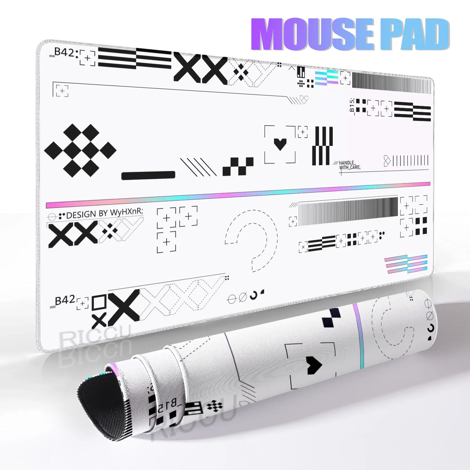XXL Gaming Mouse Pad Desk Mat 40 x 90 cm (15.7 x 35.4 in) Rubber Anti-Slip Extended Mousepad for Keyboard & PC