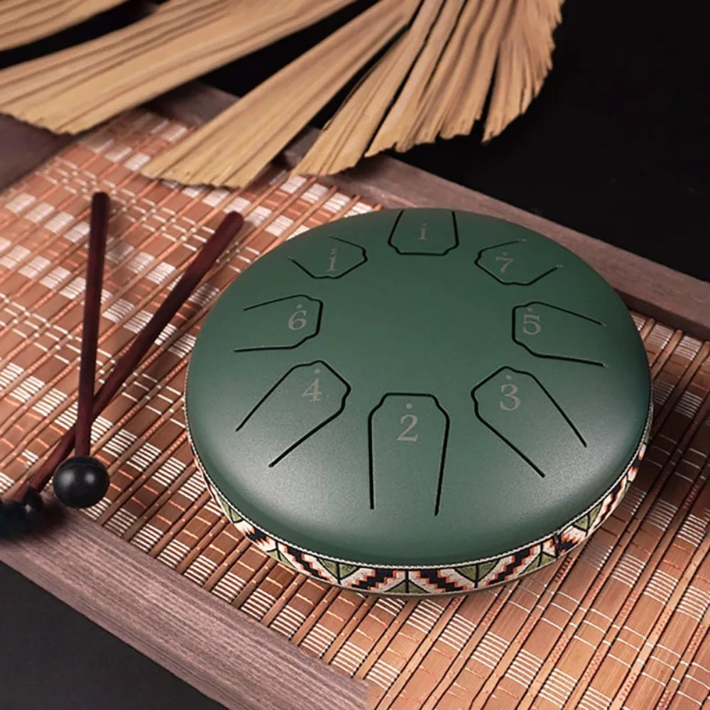 6-Inch (15 cm) 8-Tone Steel Tongue Drum – Mini Hand Pan for Meditation, Yoga & Kids, Portable Percussion Gift