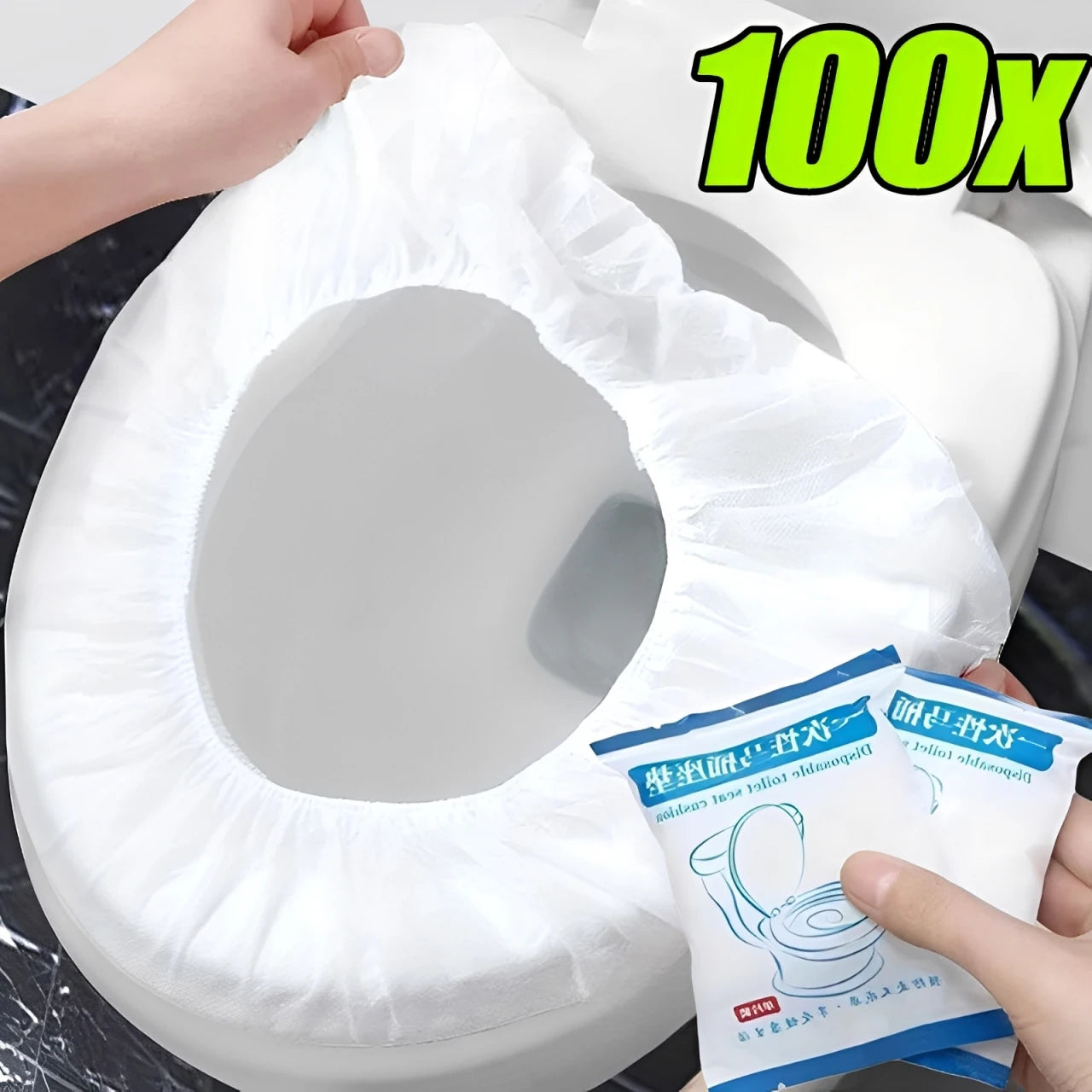 Disposable Waterproof Non-Woven Toilet Seat Covers - Single-Use Travel & Hotel Sanitary Seat Protectors