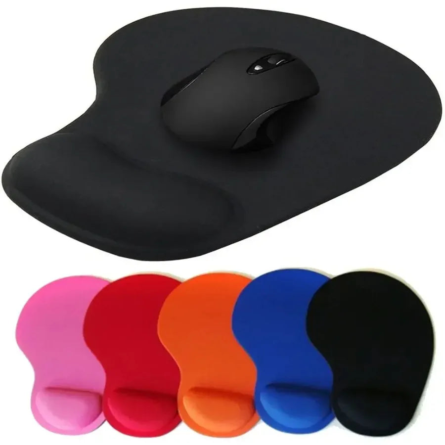 Ergonomic Memory Foam Mouse Pad with Wrist Rest - 9.06 x 7.09 in (23 x 18 cm) Non-Slip Wrist Support for Office & Gaming