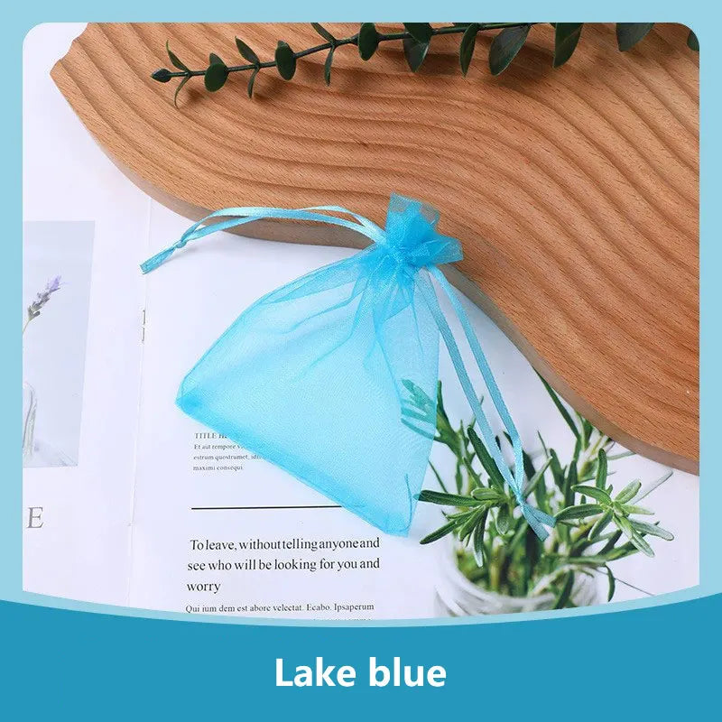 100-Pack Organza Drawstring Bags Assorted Sizes (7x9, 9x12, 10x15, 13x18 cm / 2.8x3.5, 3.5x4.7, 3.9x5.9, 5.1x7.1 in) - Jewelry & Gift Pouches for Wedding Party