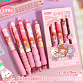 Capybara Erasable Gel Pens 6-Pack Refillable 0.5mm Smudge-Free Cute Animal Stationery for School & Office
