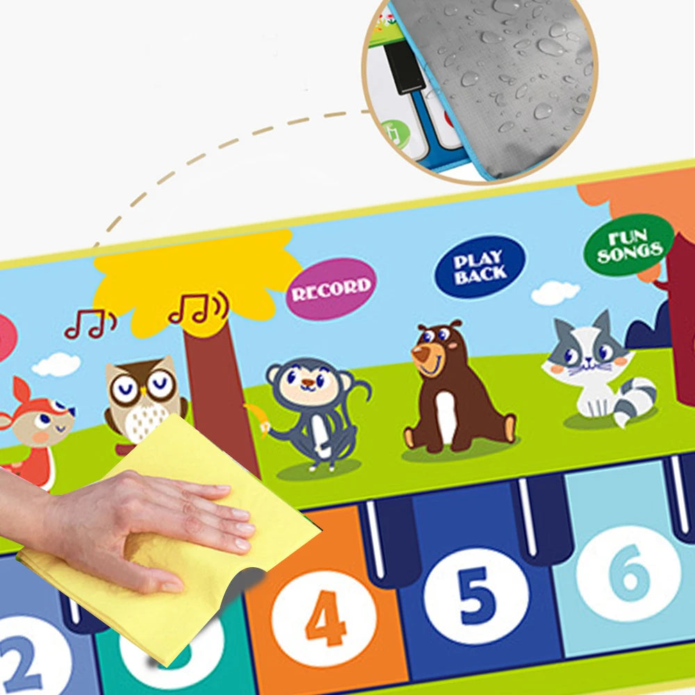Kids Piano Mat Floor Keyboard – Musical Dance Play Mat for Toddlers, Interactive Fitness Toy Gift