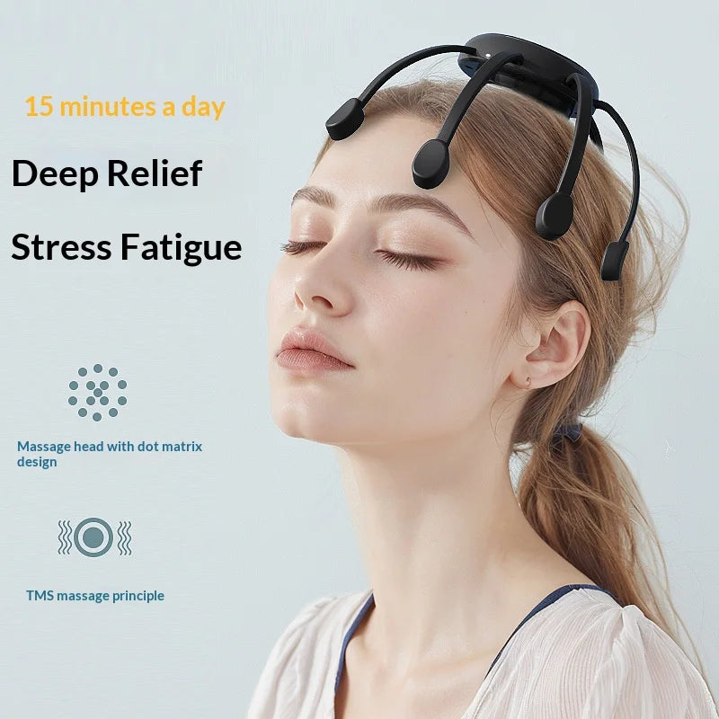 Cordless Electric Scalp Massager - 3 Modes 360° Head Massager & Portable Head Scratcher for Stress Relief