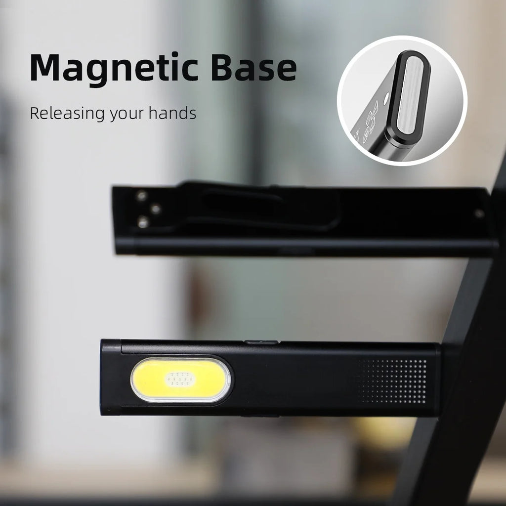 USB-C Rechargeable LED Keychain Flashlight 800 lm Mini Magnetic Waterproof Pocket Torch Work Light