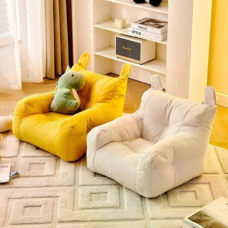 Bear Kids Sofa Chair with Storage Pocket | Soft Ergonomic Small Lazy Sofa for Kids & Living Room
