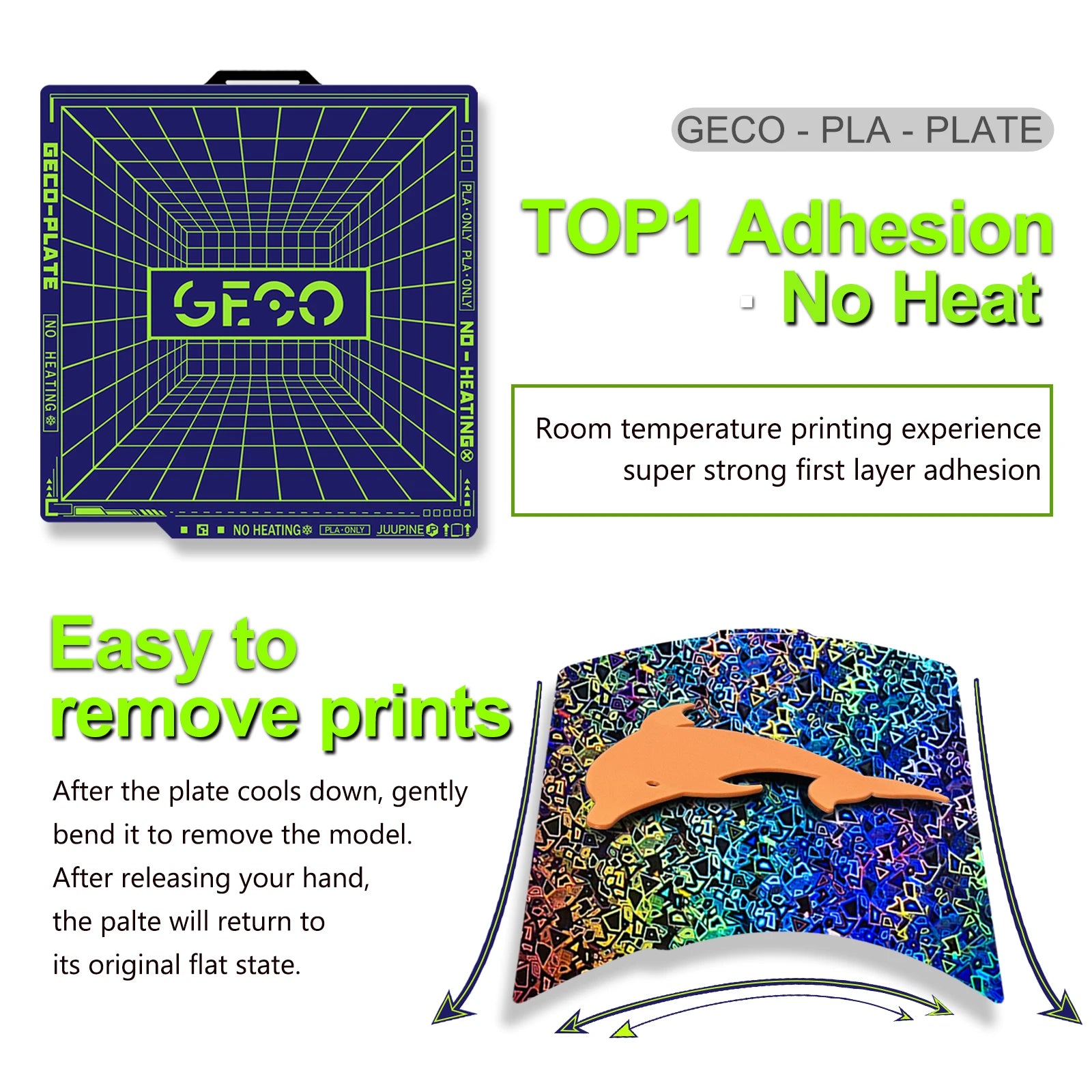 257x257mm (10.12 x 10.12 in) Spring Steel 3D Printer Build Plate - Double-Sided PEI/PEY/PET Surface, Smooth & Textured