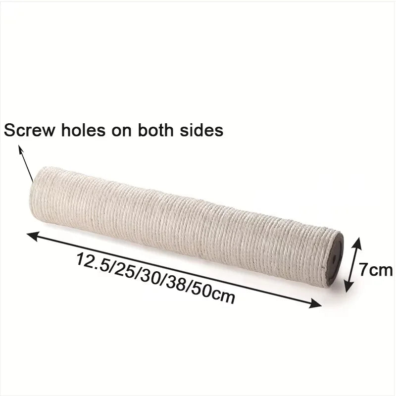 Cat Scratching Post Replacement for Cat Tree – Sisal Rope Climbing Post, Multiple Sizes (4.9–19.7 in / 12.5–50 cm)
