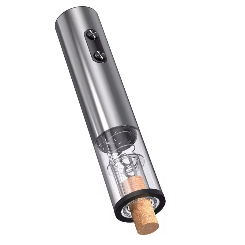 Automatic Electric Wine Bottle Opener 4-in-1 – Battery-Powered Corkscrew with Foil Cutter, Wine Pourer & Vacuum Stopper with Storage Base