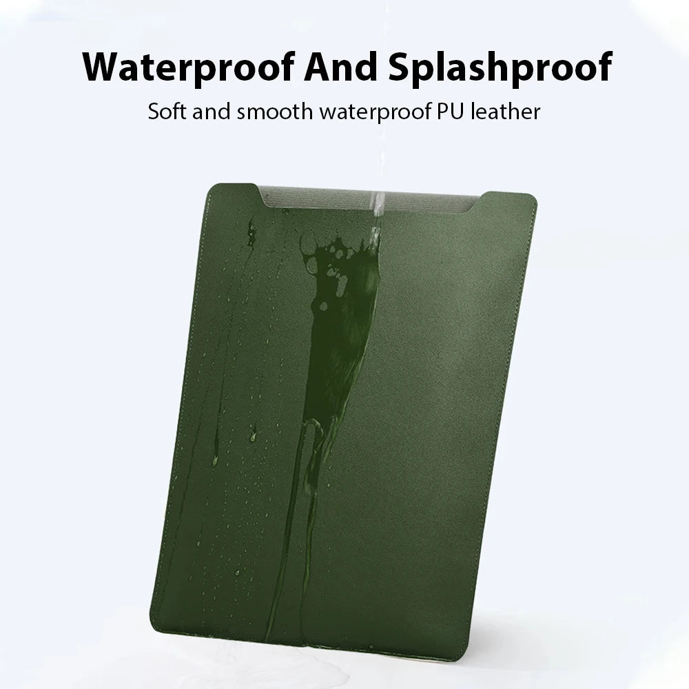 Laptop Sleeve Case 11/13/14/15/16 in (28–41 cm) – Waterproof PU Sleeve & Portable Mouse Pad, Fits 12.9 in Tablet