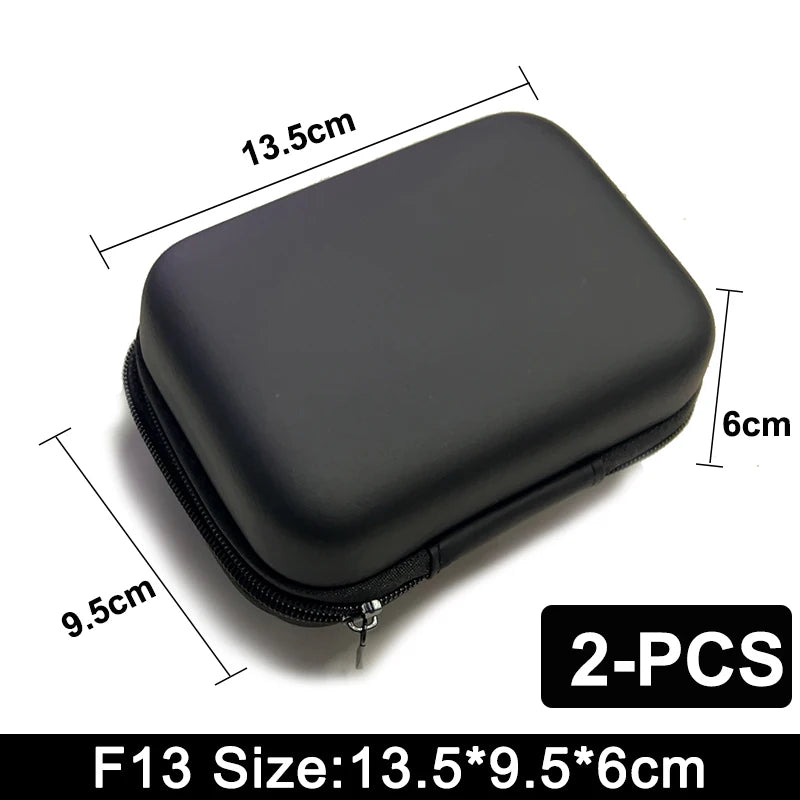 EVA Hard-Shell Earphone Case — Mini Portable Zipper Pouch & Cable Organizer for USB, Chargers, Memory Cards