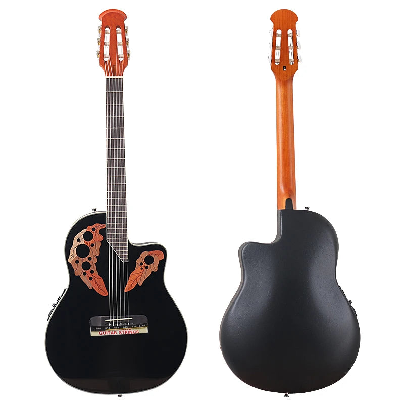 41-Inch (104 cm) Acoustic-Electric Classical Guitar — High-Gloss Spruce Top, Round Back, 6-String 20-Fret