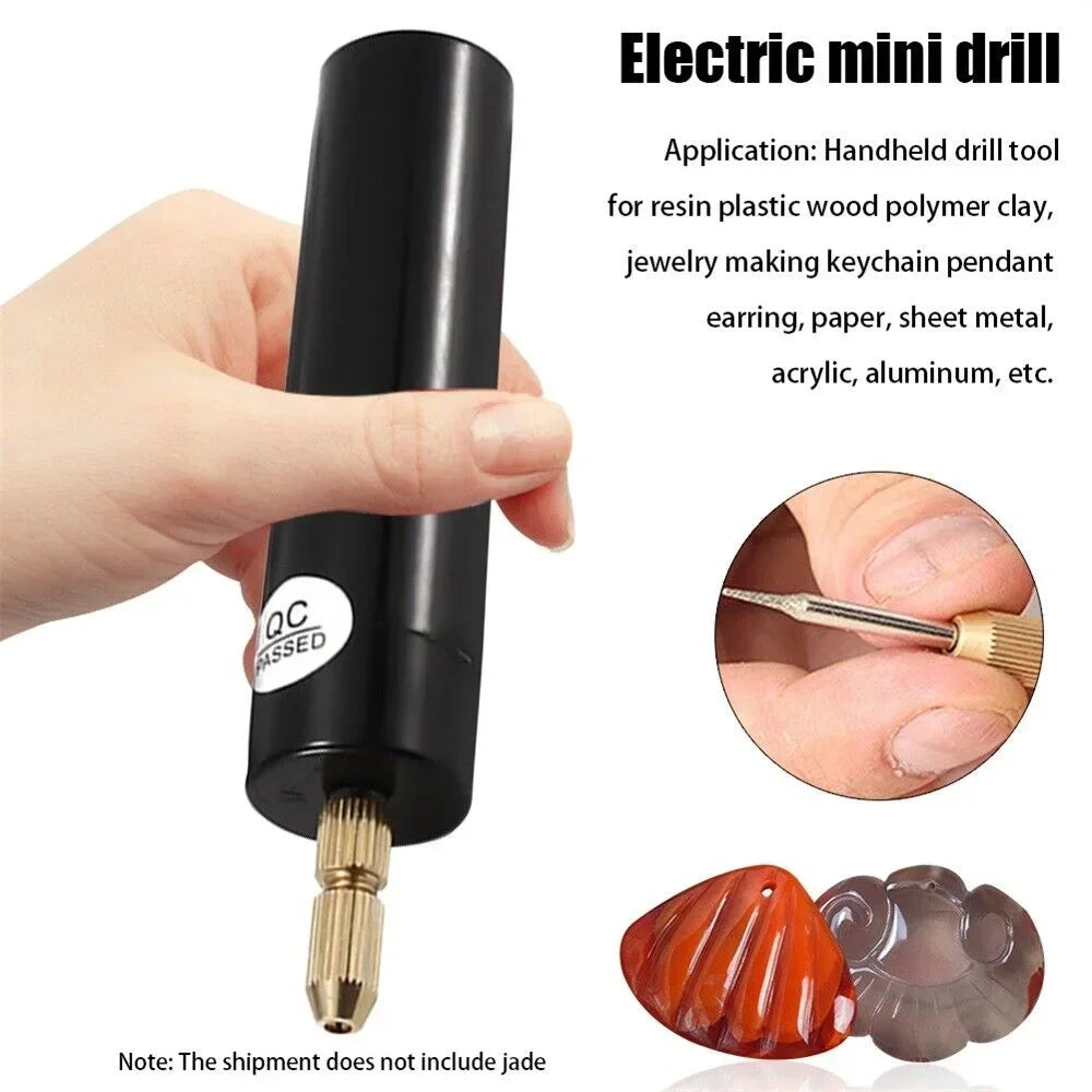 Mini USB Electric Drill Pen Handheld Rotary Tool for Resin Jewelry, Wood Engraving & DIY Crafts