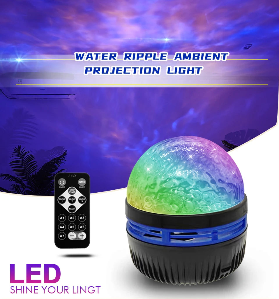LED Starry Sky Projector Galaxy Night Light with Remote USB DC 5V 7 Modes for Bedroom Party Christmas Gift