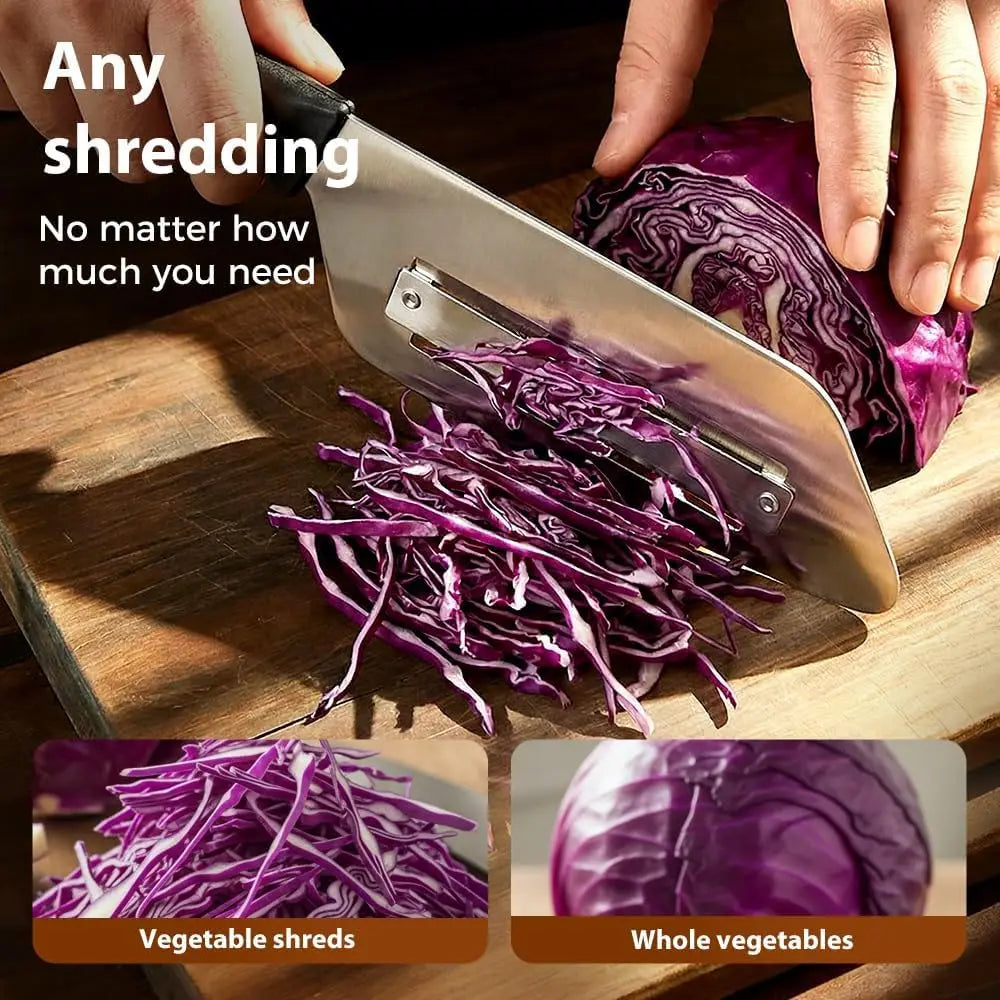 Stainless Steel Dual-Blade Handheld Vegetable Slicer Cabbage Shredder for Salad