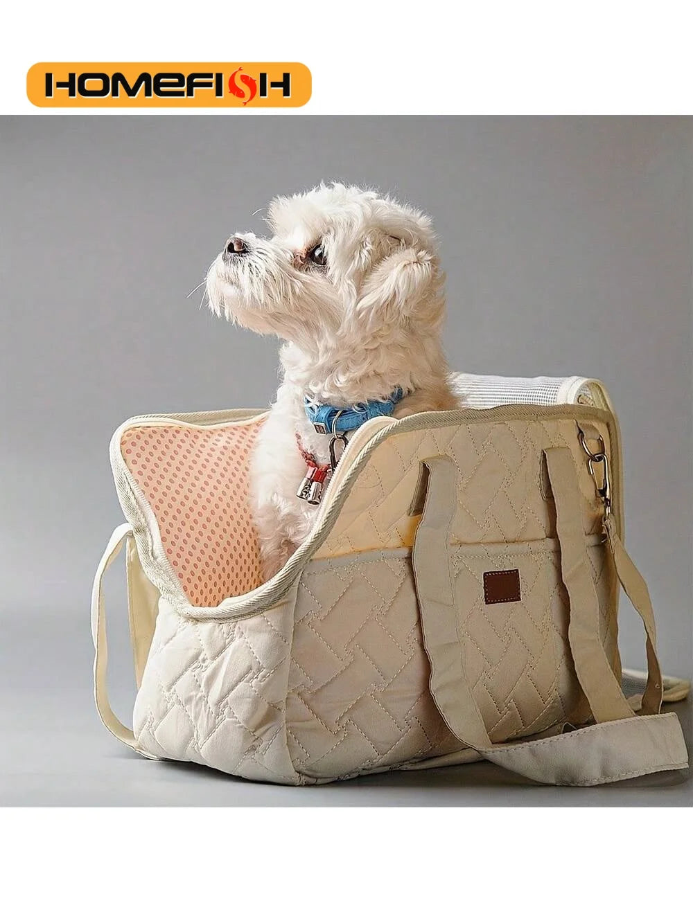 Breathable Canvas Pet Carrier Tote - Soft Sling for Small to Medium Dogs & Cats, Large Capacity Travel Bag