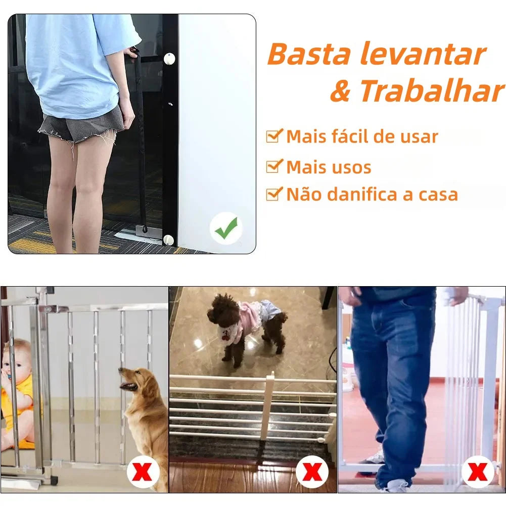 Removable Pet Mesh Gate — Dog & Cat Safety Screen with Adhesive Hooks, 43.3 x 28.3 in (110 x 72 cm) & 70.9 x 28.3 in (180 x 72 cm)