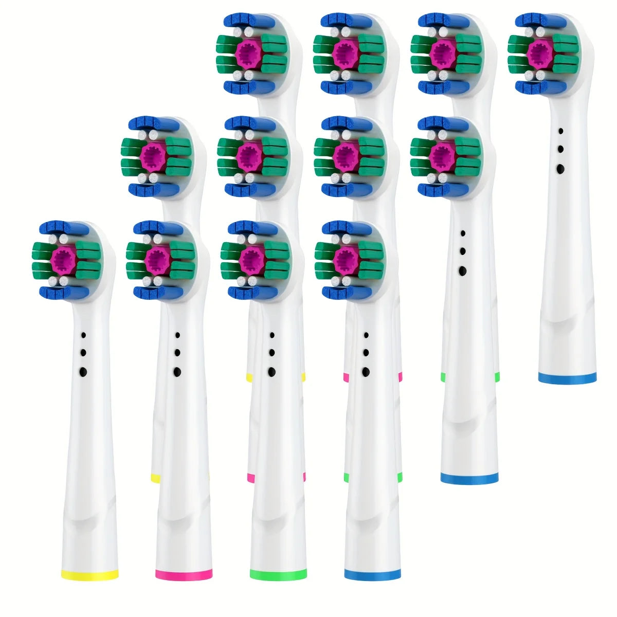 Replacement Electric Toothbrush Heads - 4/12/16 Pack Soft Bristle Brush Heads Compatible with Professional Electric Toothbrush Handles