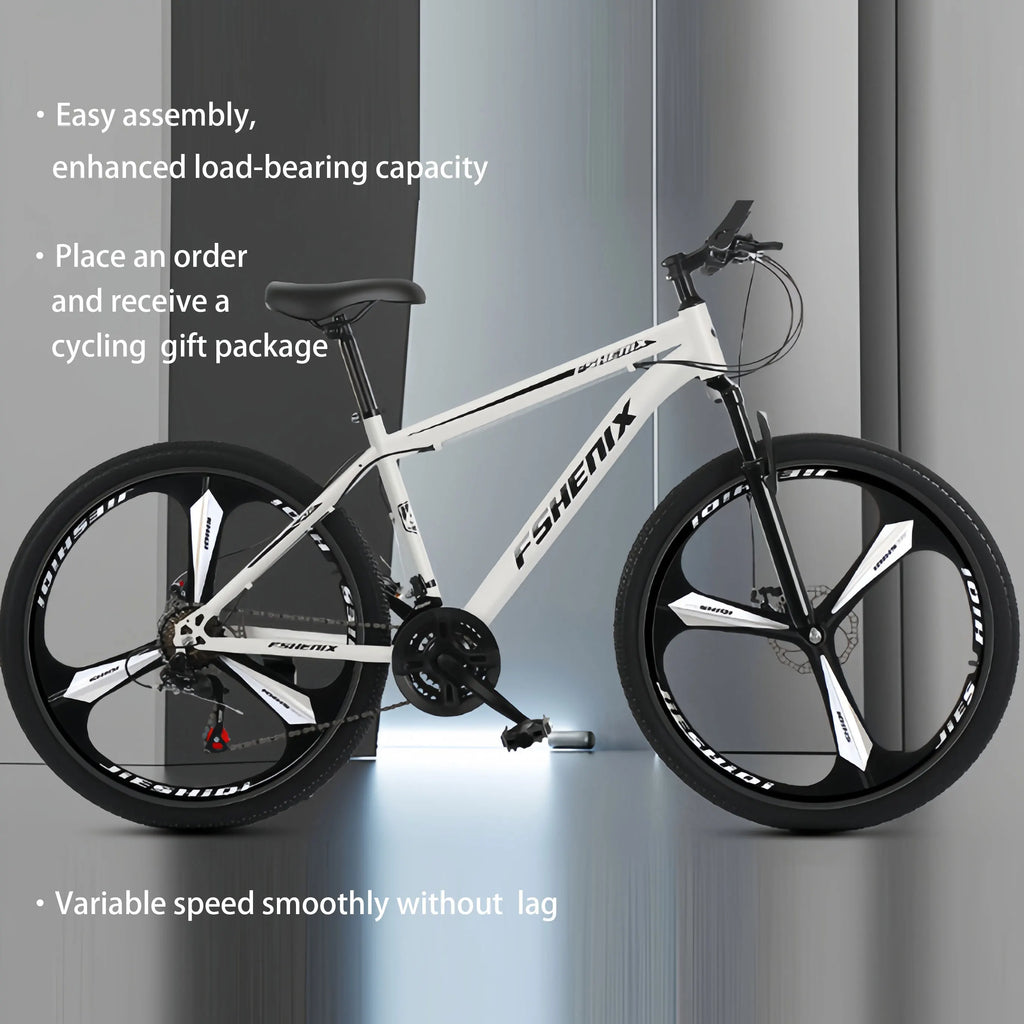 Wholesale Adult Mountain Bike 21-Speed — 24-inch (61 cm) & 26-inch (66 cm) Shock-Absorbing Off-Road Unisex Bicycle