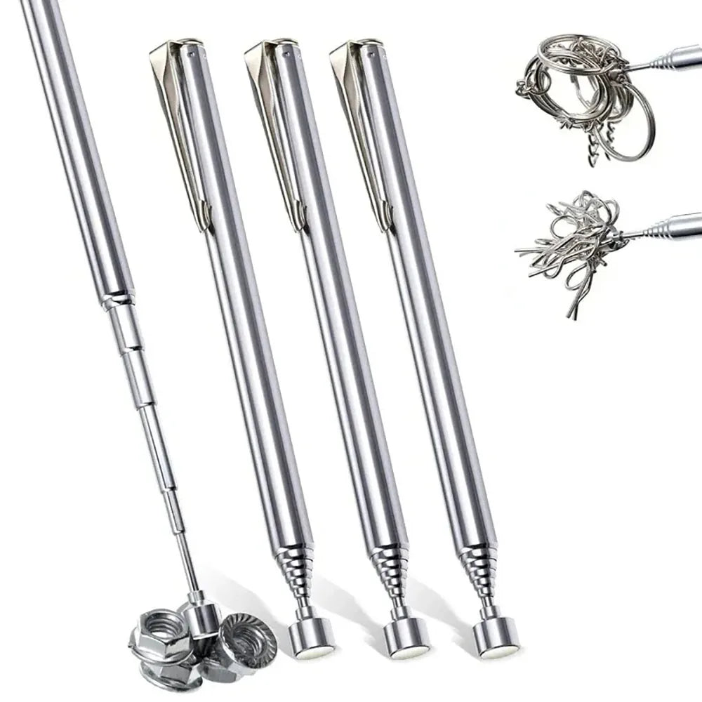 Telescopic Magnetic Pickup Tool 5.5-20.9 in (14-53 cm) Retractable Pocket-Clip Magnet Rod