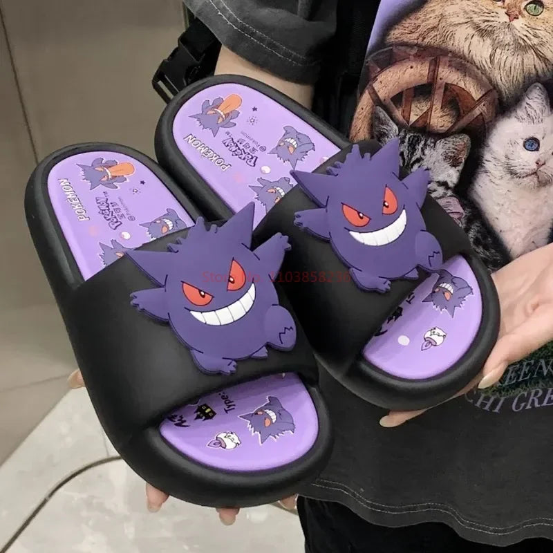 Gengar Anime Unisex Slippers — Anti-Slip Cartoon Couple House Shoes, EVA-Style Comfort