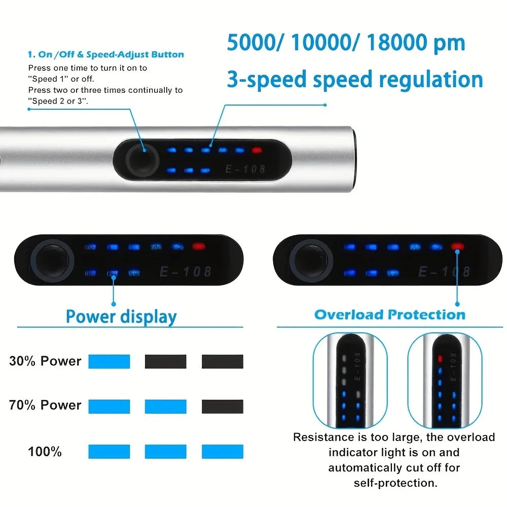 USB Cordless Rotary Tool Kit – Mini Wireless Drill for Jewelry, Wood, Metal & Glass Engraving