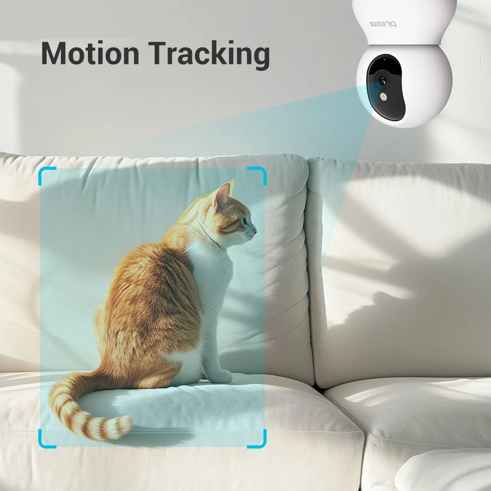 2K 360° Pet Camera for Home – Indoor Wi‑Fi PTZ Dog Camera with 2-Way Audio, Motion & Pet Detection, Night Vision