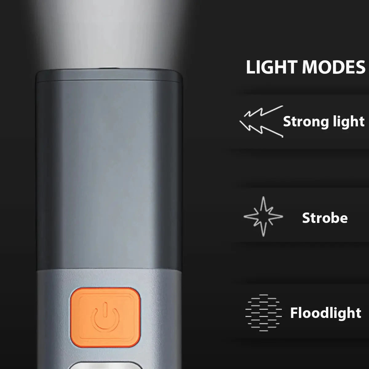 Mini Zoomable LED Flashlight with COB Side Light - Waterproof Portable Torch for Camping, Fishing & Hunting