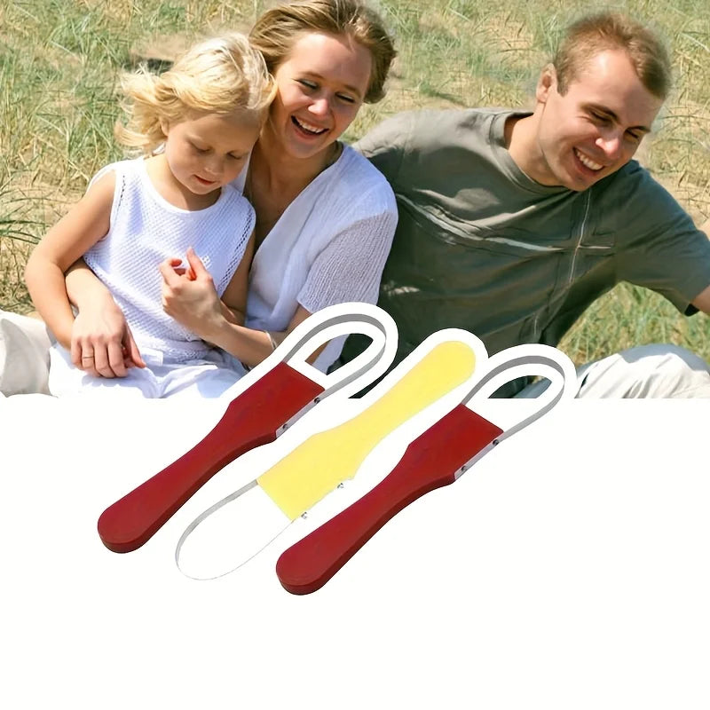Hand Loop Weeder - Stainless Steel Weed Cutter with Plastic Handle for Lawn & Garden