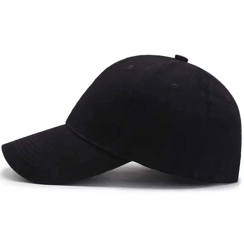 Unisex Black Baseball Cap – One Size Adjustable Sports Hat for Outdoor Casual Wear