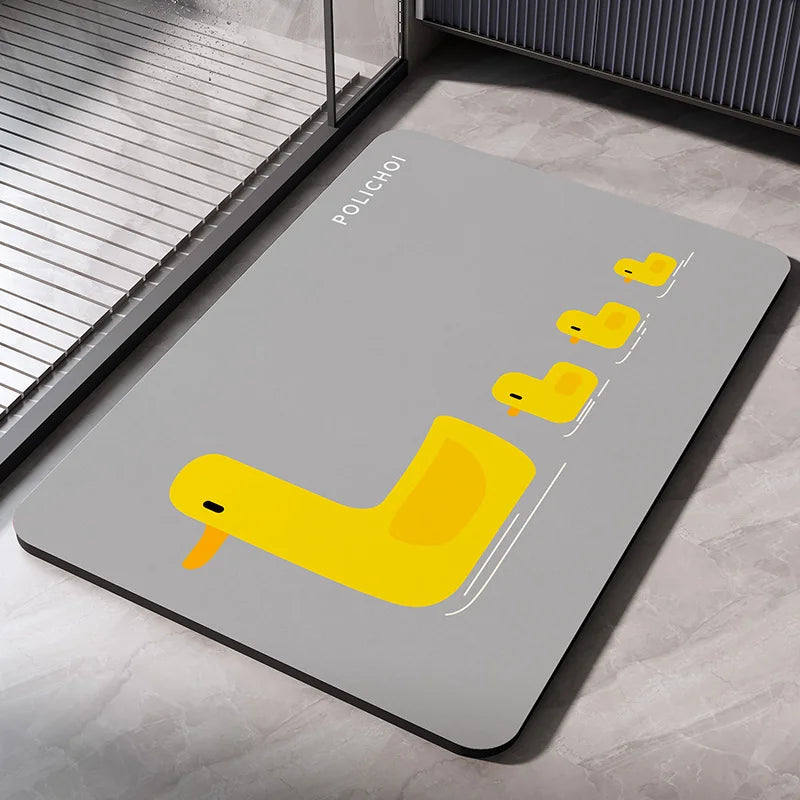 Diatomite Quick-Dry Bath Mat – Absorbent Anti-Slip Bathroom Rug, Washable Shower & Toilet Floor Mat, Multiple Sizes 30×40 to 60×90 cm (11.8×15.7 to 23.6×35.4 in)