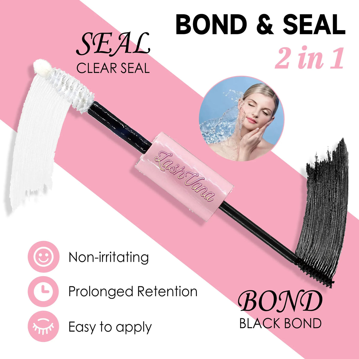 DIY Eyelash Extension Kit – Cluster Lashes with Dual-Ended Bond & Seal Glue, Tweezers and Makeup Accessories