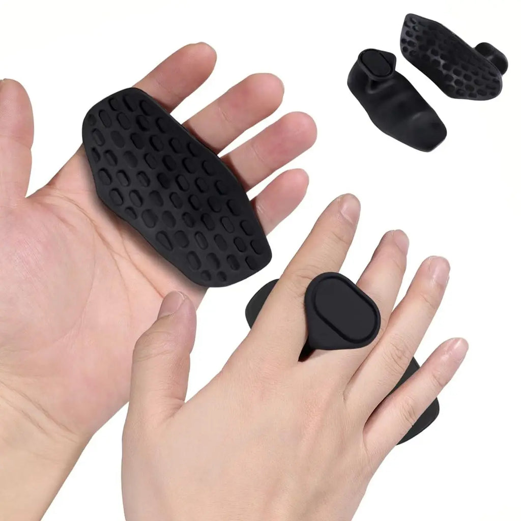 Anti-Slip Weight Lifting Grips — Ergonomic Fingerless Rubber Hand Protectors for Pull-Ups & Strength Training (Unisex)
