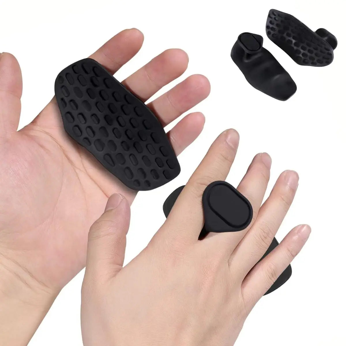 Anti-Slip Weight Lifting Grips — Ergonomic Fingerless Rubber Hand Protectors for Pull-Ups & Strength Training (Unisex)