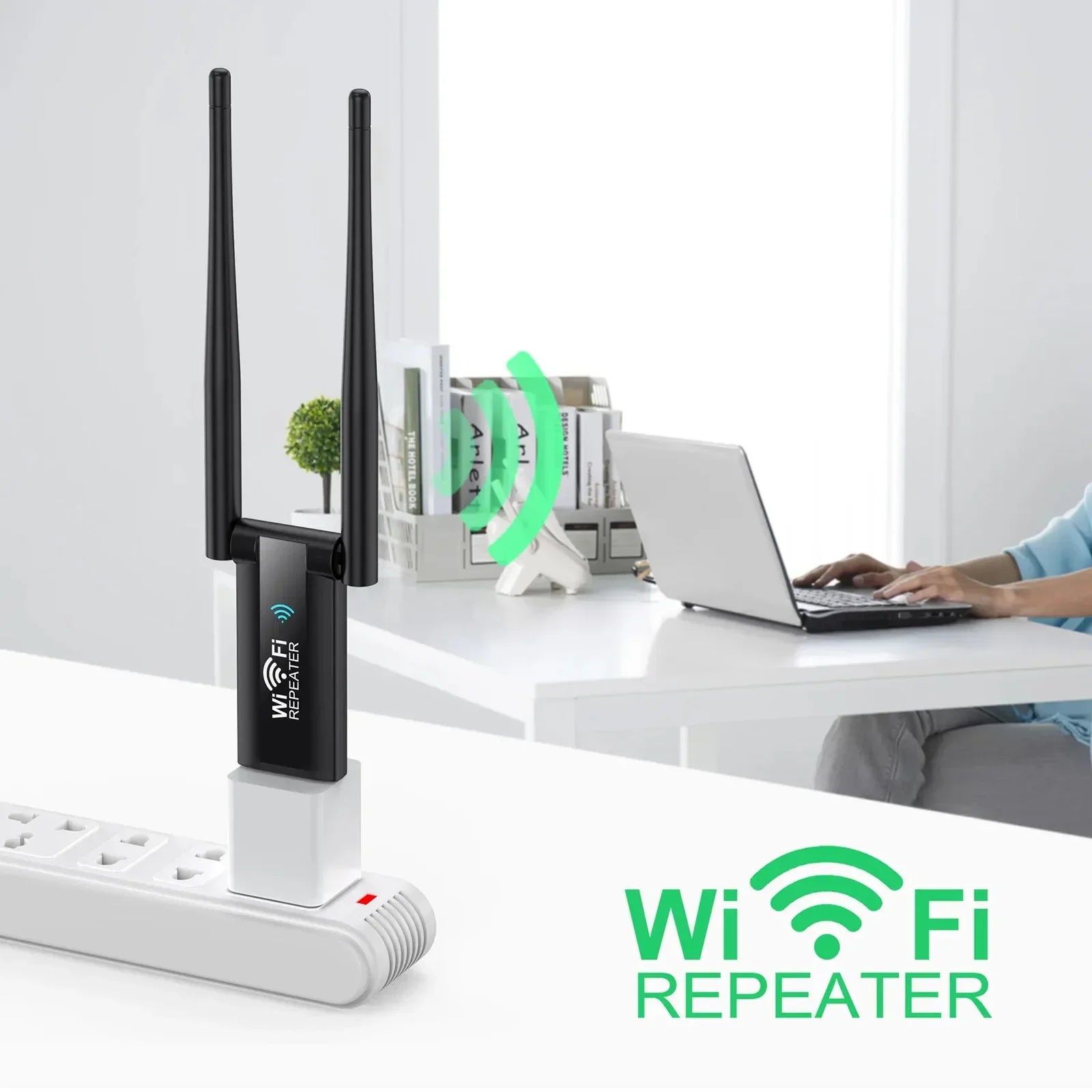 USB WiFi Range Extender 2.4GHz 300Mbps Wireless Repeater Signal Booster - Long Range USB Wi‑Fi Adapter for Home Network