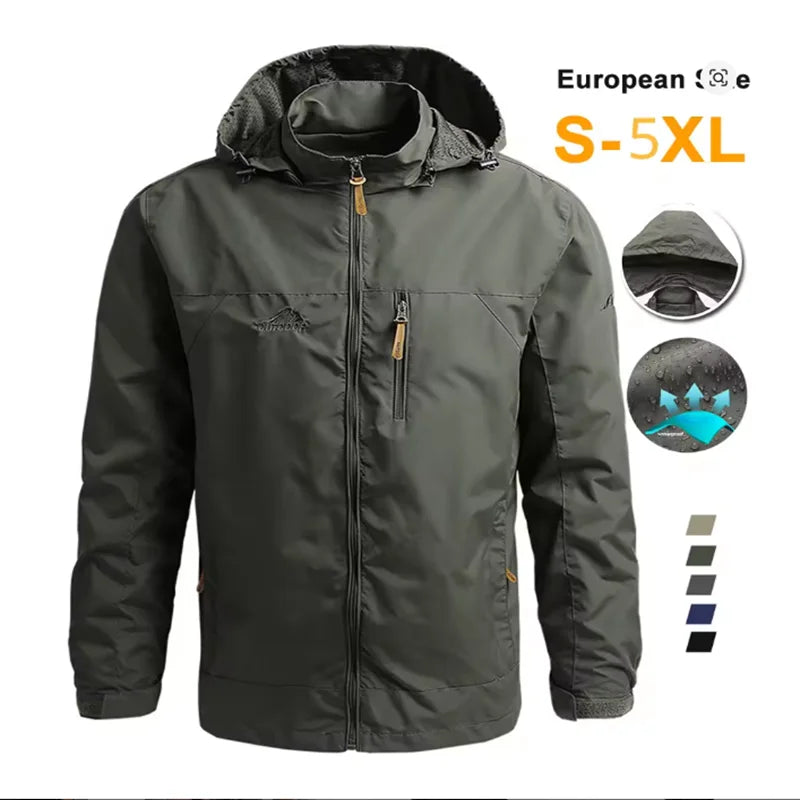 Men's Stormtrooper Windproof Hoodie Jacket - Lightweight Autumn/Winter Casual Zippered Sport Coat