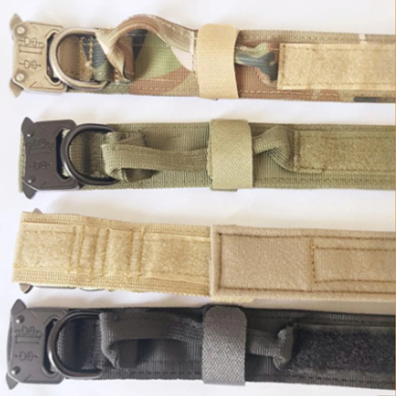 Tactical Dog Collar with Quick-Release — Adjustable Nylon Training Collar for Medium to Large Dogs, M/L/XL (14–25 in / 36–63 cm)