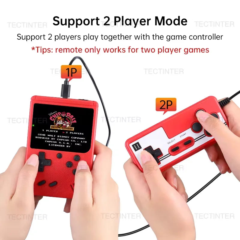 Retro Mini Handheld Game Console 2.4-Inch (6.1 cm) - Portable 8-Bit Player with 500 Built-In Games, AV Out & Rechargeable Battery