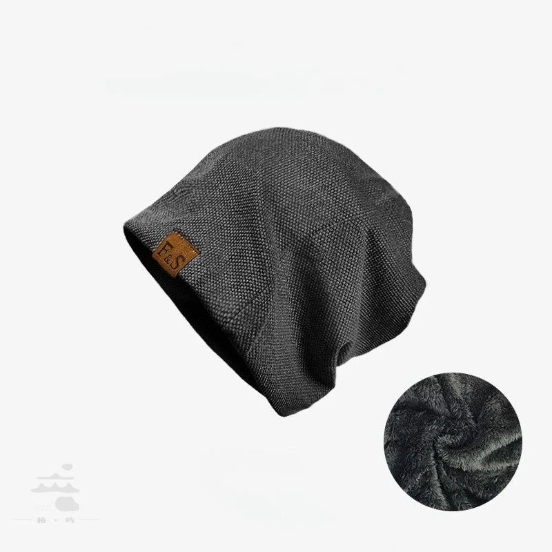 Plush Lined Fuzzy Knit Beanie - Unisex Warm Winter Skull Cap, One Size
