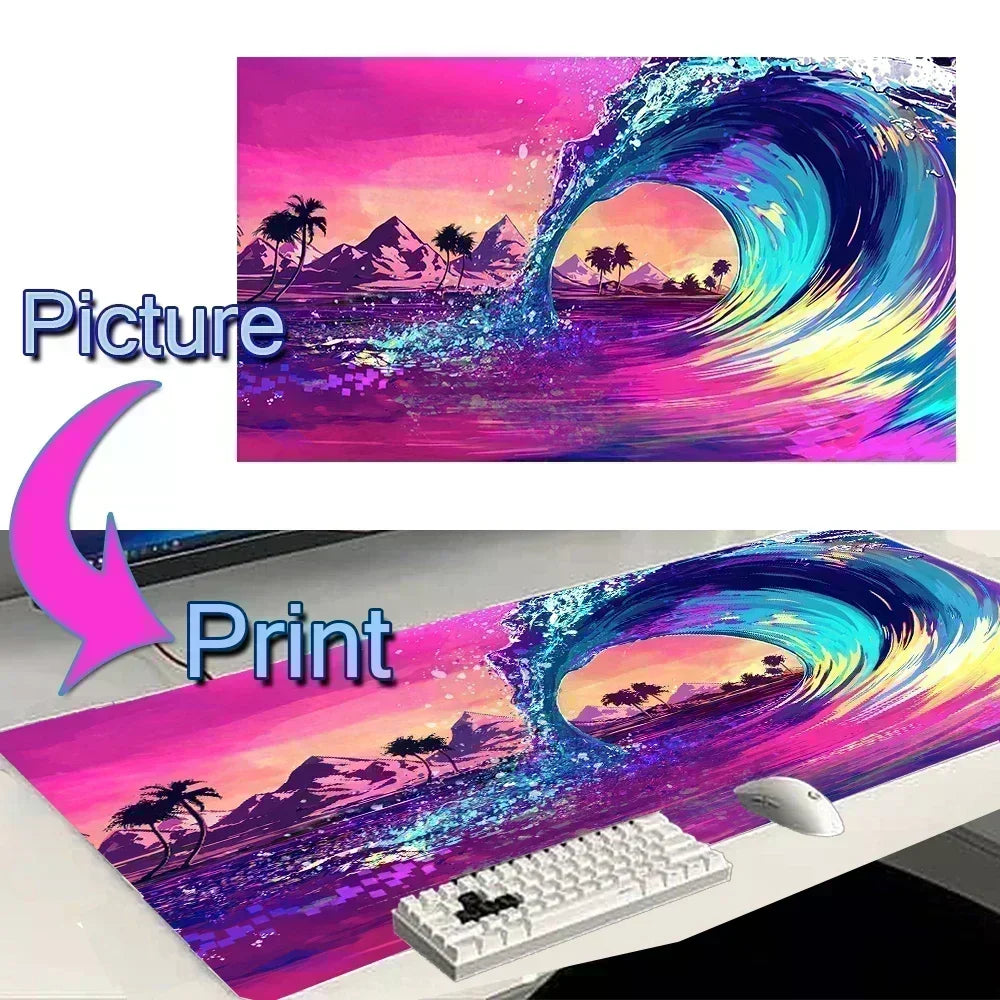 Custom Gaming Desk Mat – Personalized HD Mouse Pad Playmat, Multiple Sizes up to 1000x500mm (39.4x19.7 in) Non-Slip Rubber