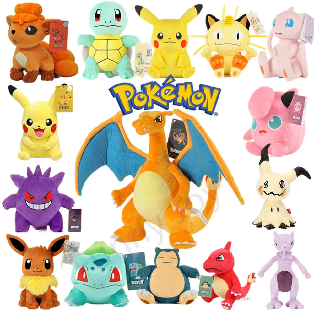 Gengar Pikachu Charizard Piplup Kawaii Plush Toy Soft Stuffed Animal for Kids Gift 6–12 in (15–30 cm)