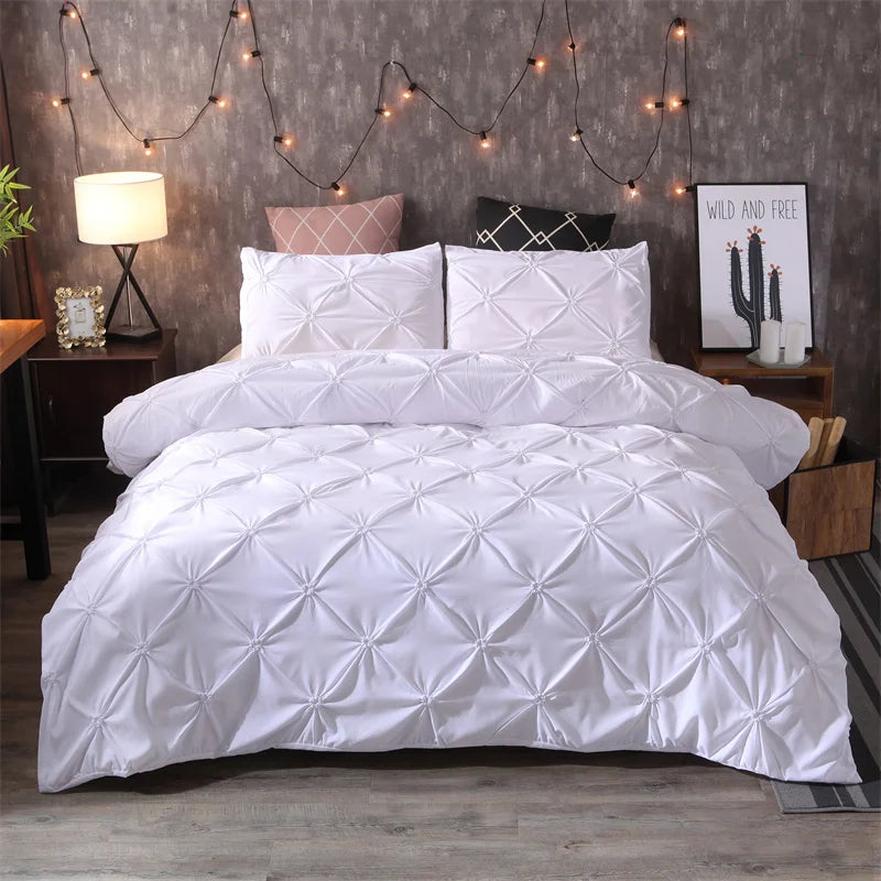 Queen 3-Piece Gray Duvet Cover Set - Bed in a Bag with 2 Pillowcases (No Comforter)