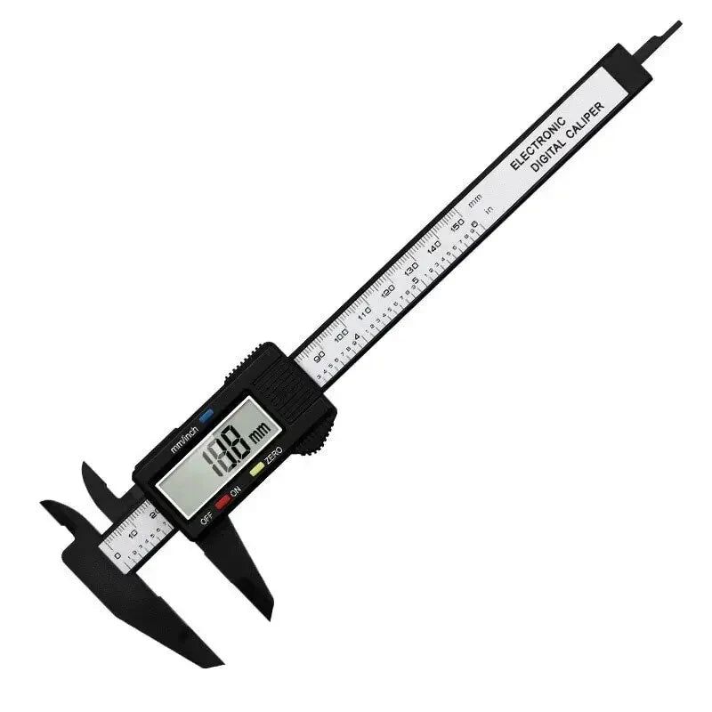 0-150mm (0-6 in) Digital Caliper – High-Strength Plastic Electronic Measuring Tool for Students, Woodworking & Home