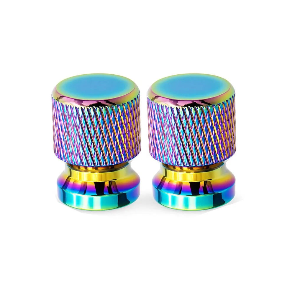 Aluminum Tire Valve Stem Caps 16 x 12mm (0.63 x 0.47 in) Universal 8mm Thread - Metal Valve Caps for Car Bike SUV Truck